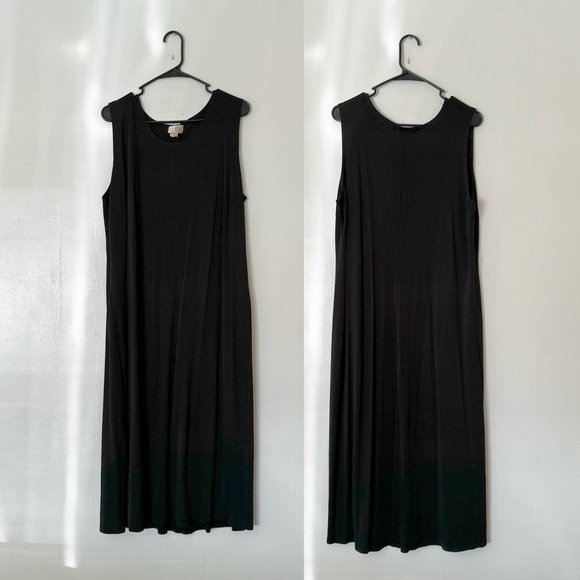 Clio Dresses & Skirts - Vintage Clio II Acetate Black Sleeveless Dress 2X Plus Size Summer Springtime